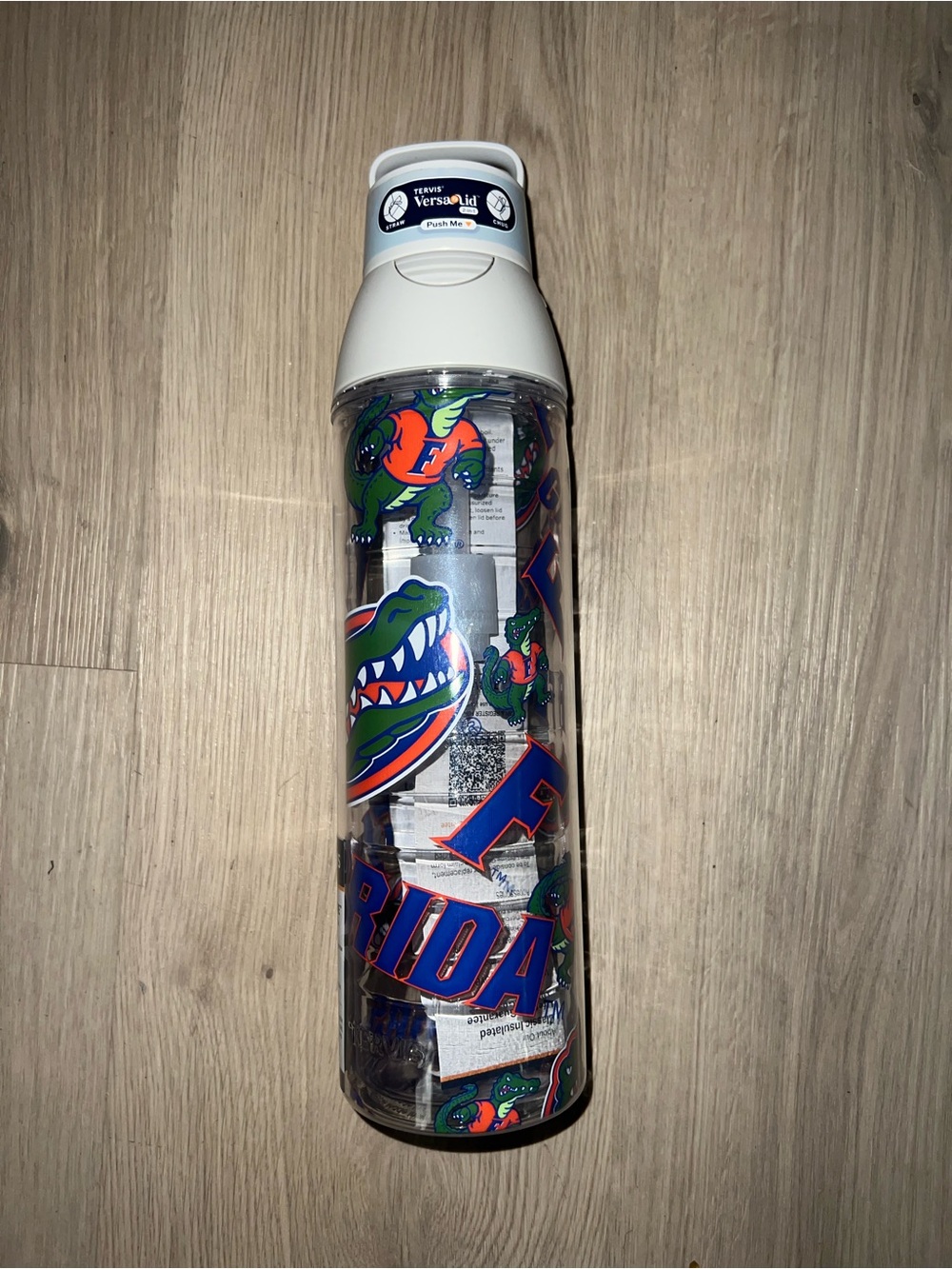Tervis Florida Gators Clear Sports Water Bottle with White Lid